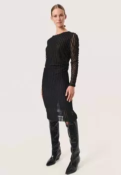 Трикотажное платье СЛСОЛЬВЕЙГ Soaked in Luxury, черный