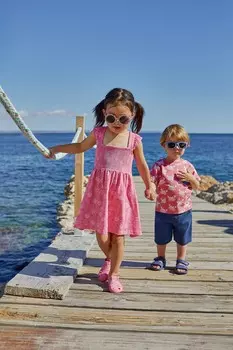 Трикотажное платье со скрещенной спиной Jojo Maman Bb, розовый