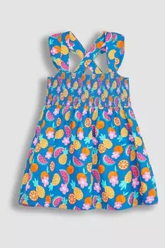 Трикотажное платье со скрещенной спиной Jojo Maman Bb, синий