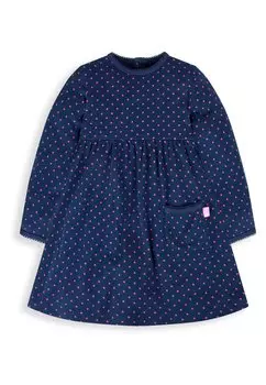 Трикотажное платье SPOT CLASSIC JoJo Maman Bb, цвет navy fuchsia spot