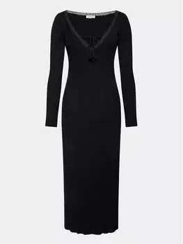 Трикотажное платье стандартного кроя Edited, черный