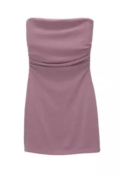 Трикотажное платье STRAPLESS PULL&BEAR, лиловый