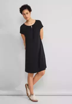 Трикотажное платье STREET ONE из вискозы, черный
