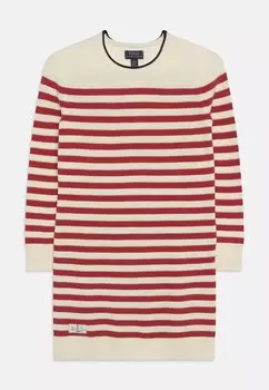 Трикотажное платье STRIPE DAY DRESS Polo Ralph Lauren, цвет clubhouse cream/chili pepper