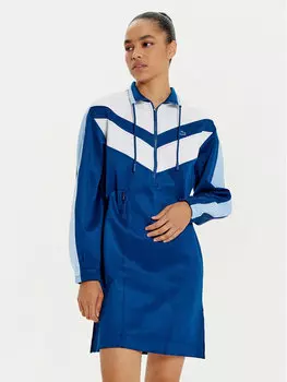 Трикотажное платье свободного кроя Lacoste, синий