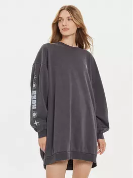 Трикотажное платье свободного кроя Roxy, серый