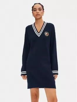 Трикотажное платье свободного кроя Tommy Jeans, синий