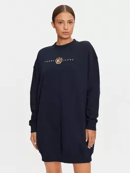 Трикотажное платье свободного кроя Tommy Jeans, синий