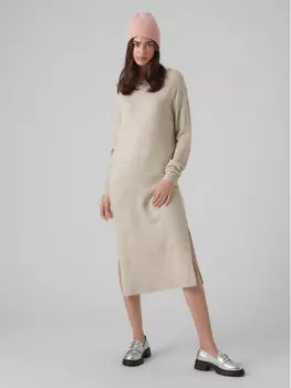 Трикотажное платье свободного кроя Vero Moda, бежевый