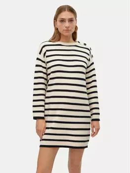 Трикотажное платье свободного кроя Vero Moda, бежевый