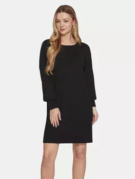 Трикотажное платье свободного кроя Vila, черный