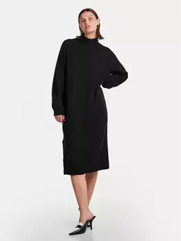 Трикотажное платье свободного кроя Yas, черный