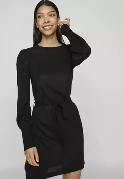 Трикотажное платье TAILLENGRTEL VILA, черный