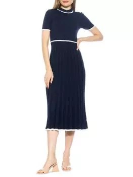 Трикотажное платье трапециевидной формы Gillian Alexia Admor, темно-синий