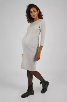 Трикотажное платье труба для беременных Jojo Maman Bb, серый