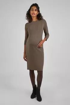 Трикотажное платье труба для беременных Jojo Maman Bb, коричневый