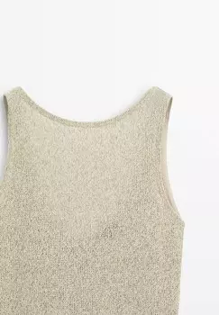 Трикотажное платье TWISTED Massimo Dutti, бежевый