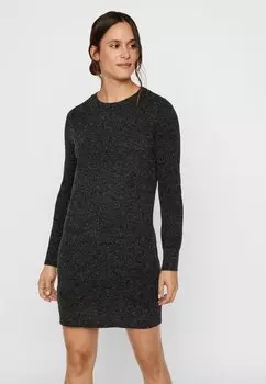 Трикотажное платье Vero Moda с длинными рукавами, черный
