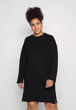 Трикотажное платье Vero Moda с круглым вырезом, черный