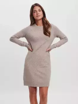 Трикотажное платье Vero Moda "VMDOFFY LS O-NECK DRESS GA NOOS", цвет Sepia Tint Detail:Melange