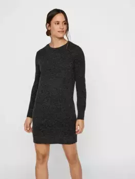 Трикотажное платье Vero Moda "VMDOFFY", в крапинку, черный