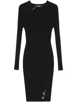 Трикотажное платье Versace, черный
