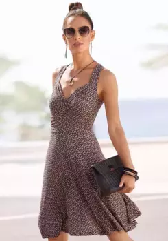 Трикотажное платье Vivance с принтом по всей поверхности, с запахом, летнее платье, пляжное платье, повседневный шик, цвет Bedruckt