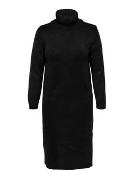 Трикотажное платье в клетку Only Carmakoma, черный