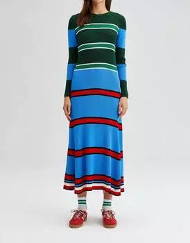Трикотажное платье в полоску Color Block в многоцветном исполнении Touch, цвет multi
