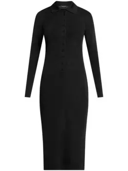 Трикотажное платье в полоску TOM FORD, черный