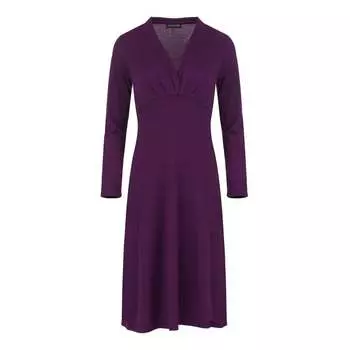 Трикотажное платье в стиле ампир с длинными рукавами Conquista, фиолетовый