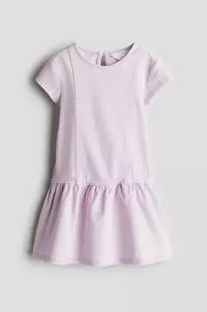 Трикотажное платье в стиле деним H&M, фиолетовый