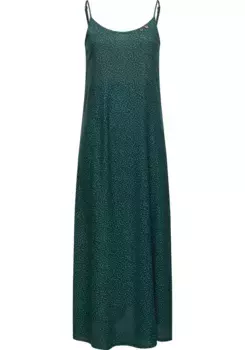 Трикотажное платье в стиле рэгвир "Людвика", стильное летнее платье на регулируемых бретельках-спагетти Ragwear, зеленый