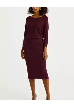 Трикотажное платье WE Fashion, красное