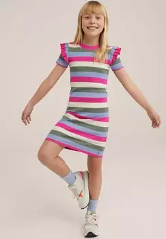 Трикотажное платье WE Fashion, розовое