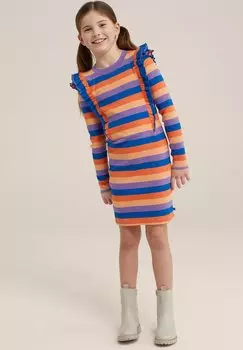 Трикотажное платье WE Fashion, синее