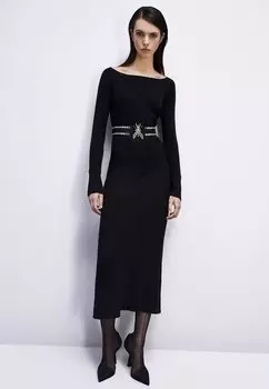 Трикотажное платье WOOL MIDI DRESS Patrizia Pepe, черный
