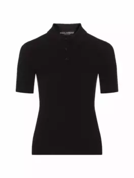Трикотажное поло Dolce&Gabbana, черный