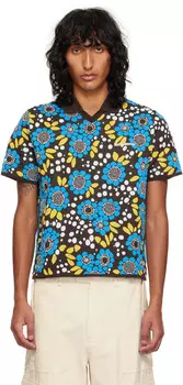 Трикотажное Поло с цветочным принтом Adidas Originals Edition Wales Bonner, мультиколор