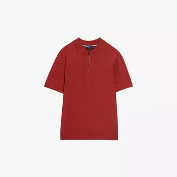 Трикотажное поло стандартного кроя с воротником-молнией Daldin Ted Baker, оранжевый