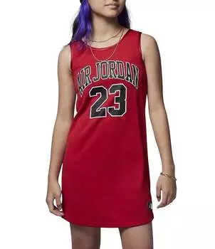 Трикотажное сетчатое платье без рукавов Jordan Big Girls 7–16 Jumpman, красный