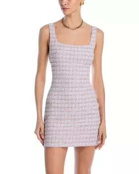 Трикотажное твидовое платье AQUA, фиолетовый