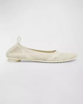 Трикотажные балетки Atomic Bottega Veneta, цвет Sea Salt