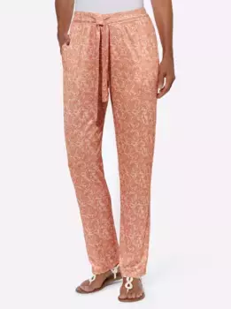 Трикотажные брюки Classic Basics, цвет Papaya-Ecru-Bedruckt