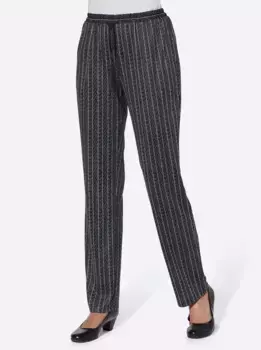 Трикотажные брюки Classic Basics, цвет Schwarz-Gestreift