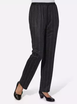 Трикотажные брюки Classic Basics, цвет Schwarz-Getupft