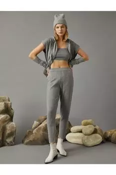 Трикотажные брюки-джоггеры Koton, серый