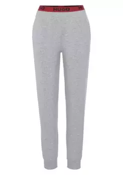 Трикотажные брюки HUGO Underwear "SPORTY LOGO_PANTS" с эластичным поясом с логотипом Hugo, серый