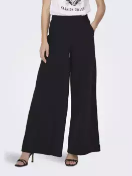 Трикотажные брюки JDY "JDYTANJA LIFE WIDE FLOWY PANT JRS NOOS", черный