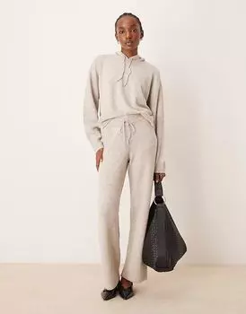 Трикотажные брюки JDY кремового цвета